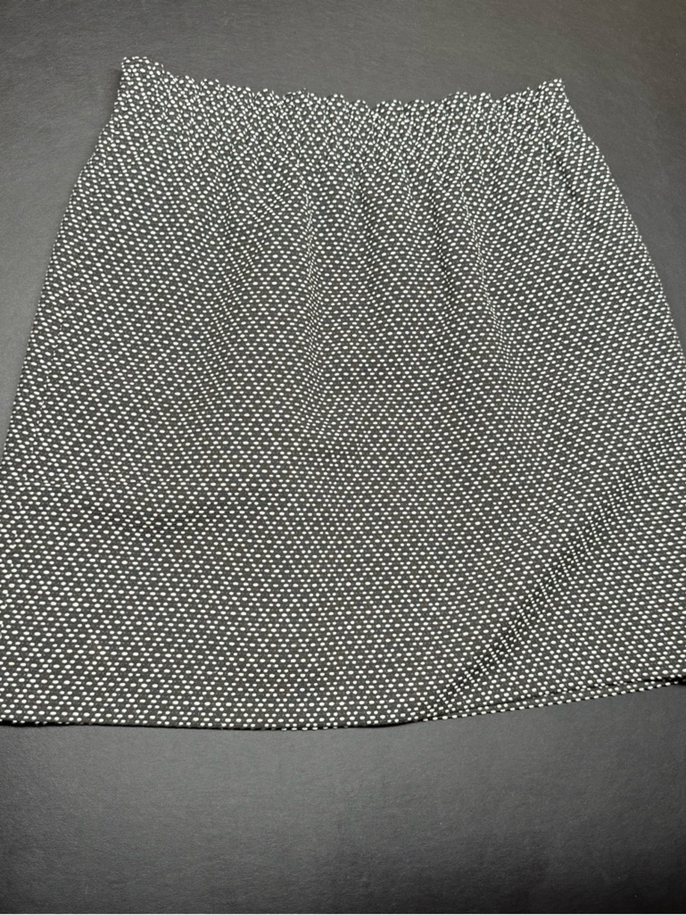 J. Crew Black Mini Skirt with White Polka Dot Print